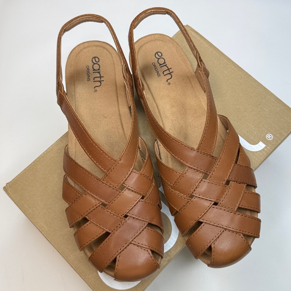 Earth Women's Berri Woven Slingback Sandals- Light Brown- Size 11 - Picture 9 of 12